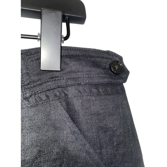 Equipment kalil cropped linen wide leg pants Black Size 6 Women - Picture 3 of 9